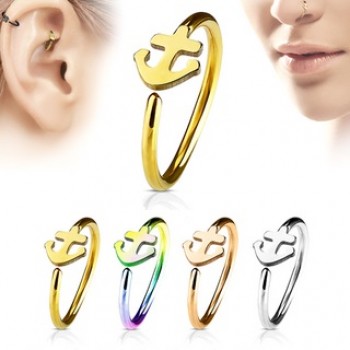 Anchor Nose Hoop Cartilage Ear Ring